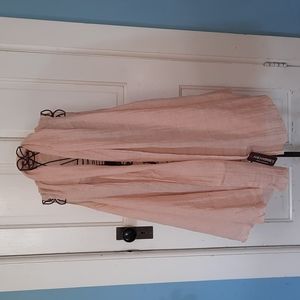 Beautiful Lightweight Linen Shawl Vest Flowy Summer Tunic Modern Boho Chic NWT